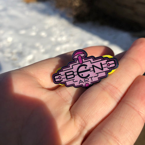 LE100 - Purple Glitter - Logo Pin